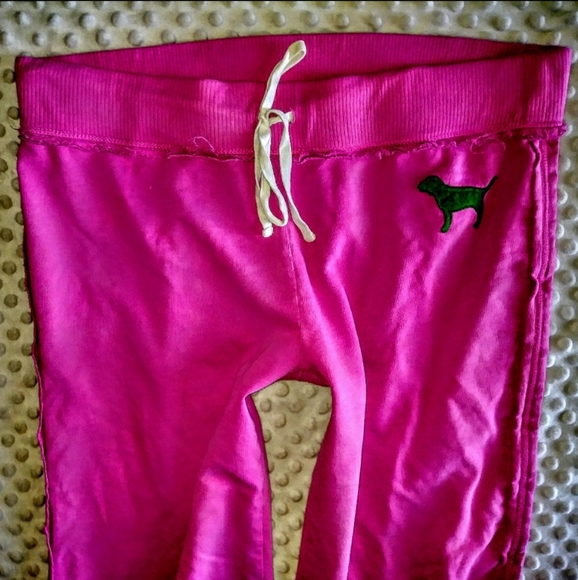 PINK by VS Pants Size M Lounge Jogger Crop EUC - Picture 5 of 7